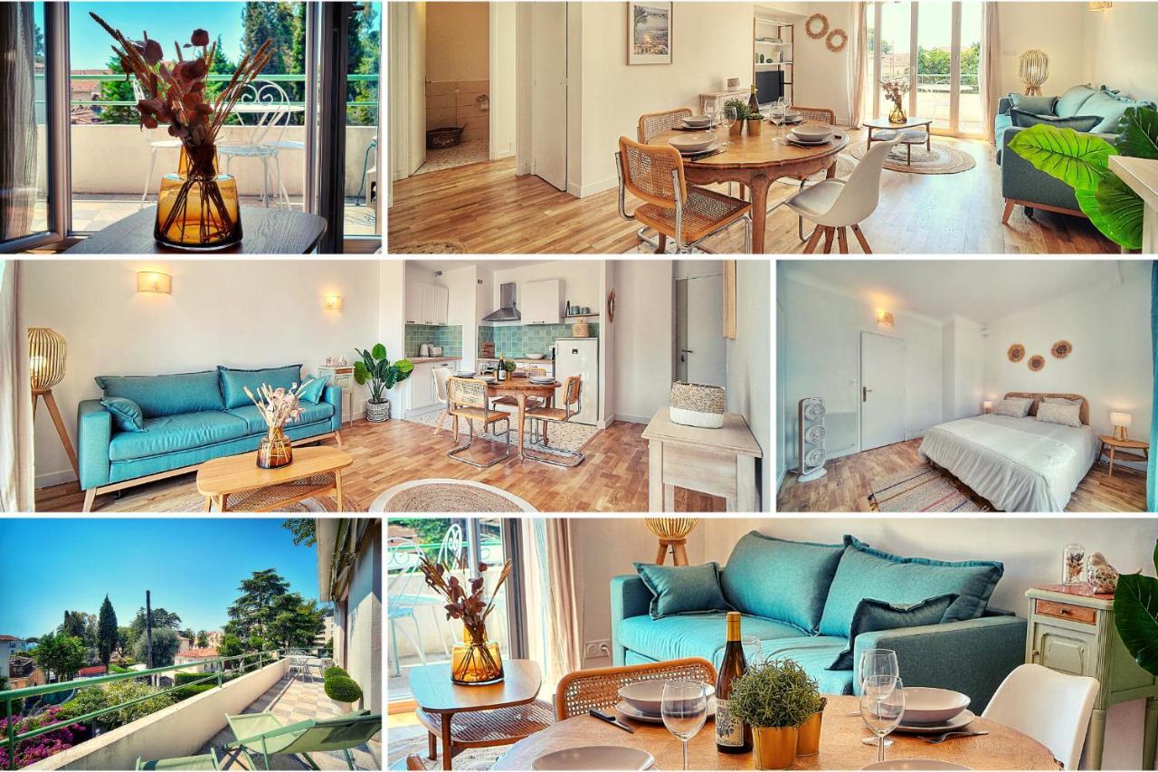 Le Joy - Terrasse - Parking - Verriere Cote D'Azur Cannes Bagian luar foto